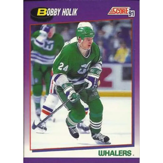 1991-92 Score American #153 Bobby Holik NM-MT Hartford Whalers Hockey Card - Hockey Card Single