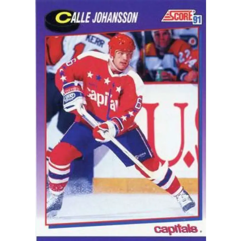 1991-92 Score American #155 Calle Johansson NM-MT Washington Capitals Hockey Card - Hockey Card Single