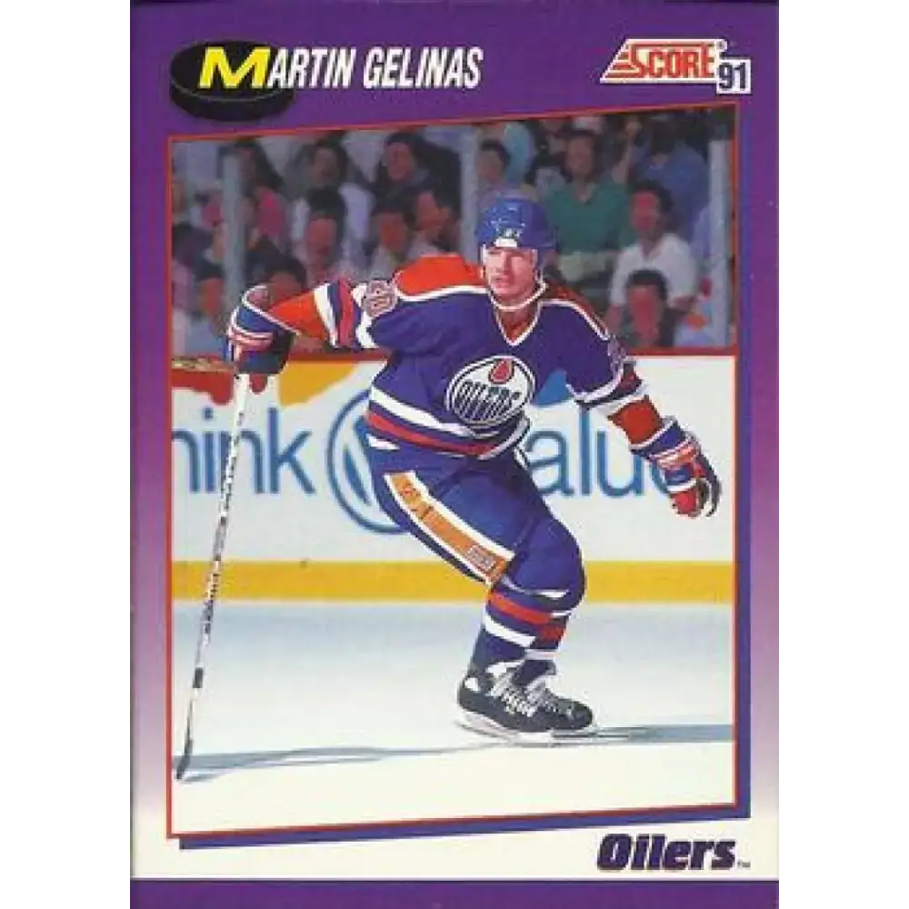 1991-92 Score American #159 Martin Gelinas NM-MT Edmonton Oilers Hockey Card - Hockey Card Single