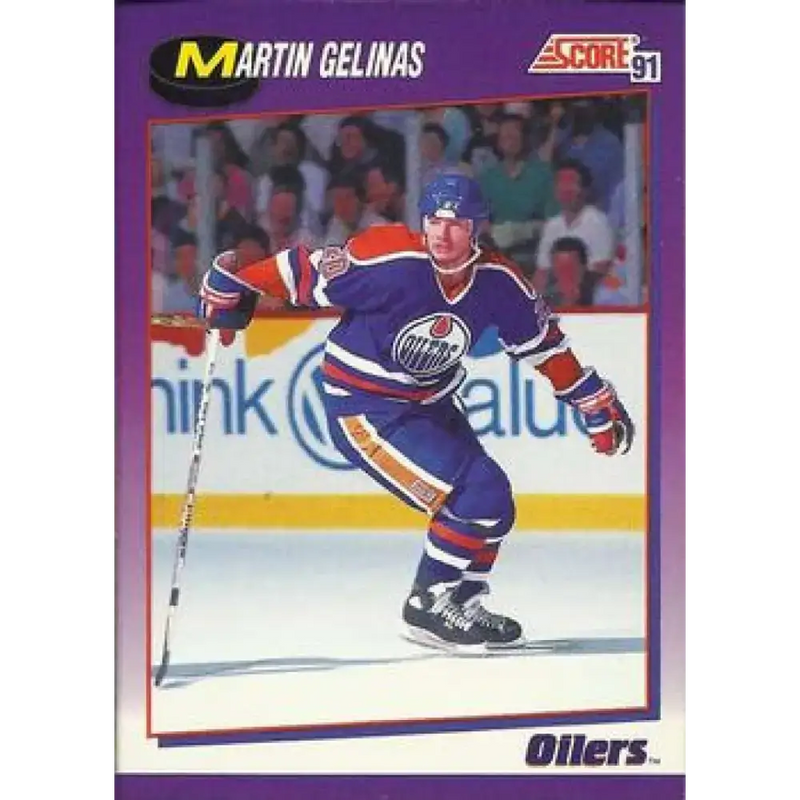 1991-92 Score American #159 Martin Gelinas NM-MT Edmonton Oilers Hockey Card - Hockey Card Single