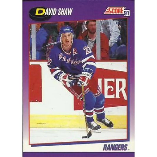 1991-92 Score American #161 David Shaw NM-MT New York Rangers Hockey Card
