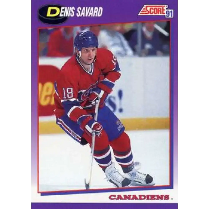 1991-92 Score American #165 Denis Savard NM-MT Montreal Canadiens Hockey Card - Hockey Card Single