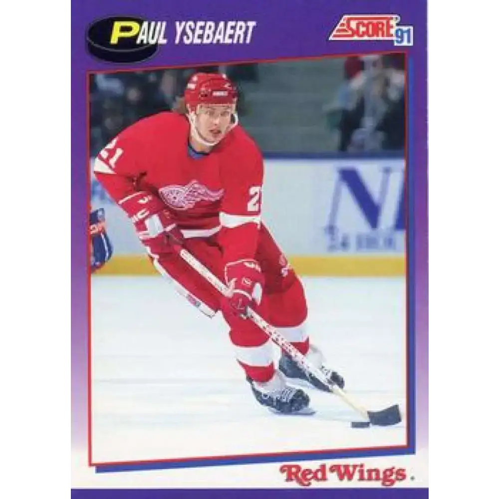1991-92 Score American #166 Paul Ysebaert NM-MT Detroit Red Wings Hockey Card - Hockey Card Single