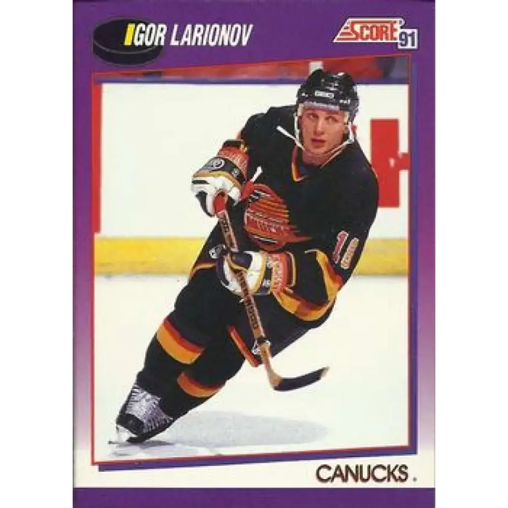 1991-92 Score American #168 Igor Larionov NM-MT Vancouver Canucks Hockey Card