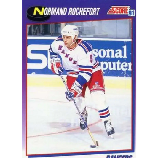 1991-92 Score American #171 Normand Rochefort NM-MT New York Rangers Hockey Card