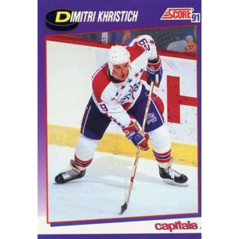 1991-92 Score American #175 Dimitri Khristich NM-MT Washington Capitals Hockey Card - Hockey Card Single