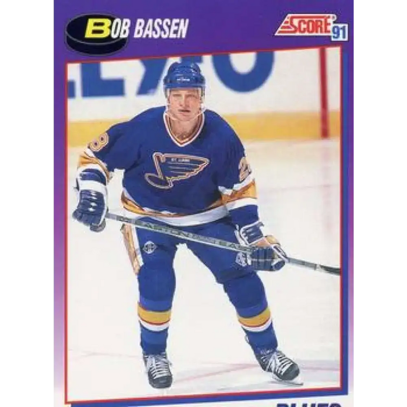 1991-92 Score American #179 Bob Bassen NM-MT St. Louis Blues Hockey Card - Hockey Card Single
