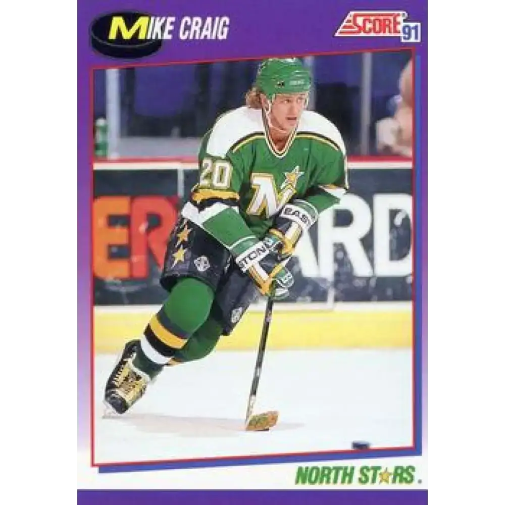 1991-92 Score American #181 Mike Craig NM-MT Minnesota North Stars Hockey Card - Hockey Card Single