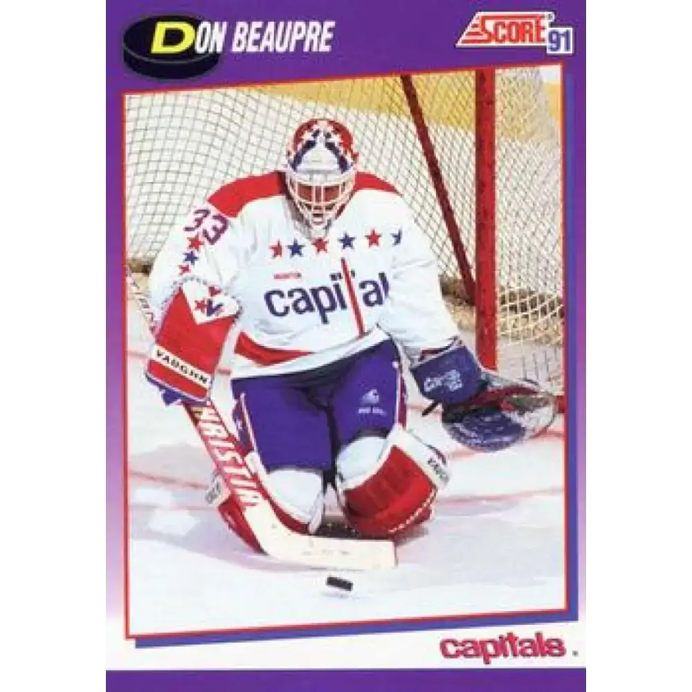 1991-92 Score American #185 Don Beaupre NM-MT Washington Capitals Hockey Card - Hockey Card Single