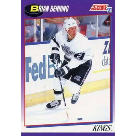 1991-92 Score American #186 Brian Benning NM-MT Los Angeles Kings Hockey Card