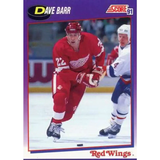 1991-92 Score American #187 Dave Barr NM-MT Detroit Red Wings Hockey Card