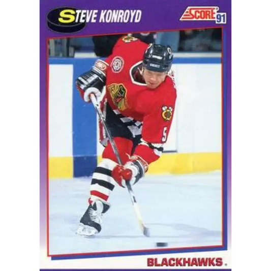 1991-92 Score American #189 Steve Konroyd NM-MT Chicago Blackhawks Hockey Card