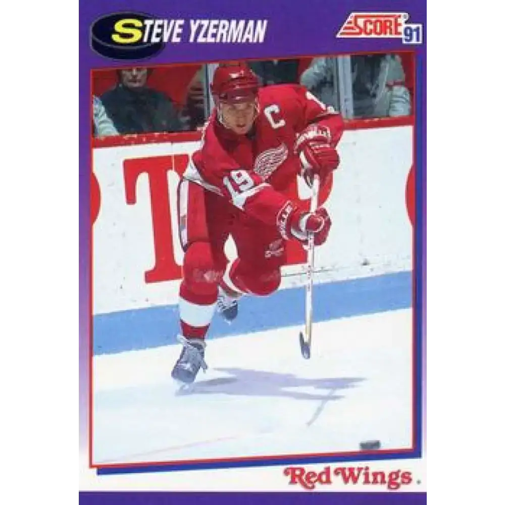 1991-92 Score American #190 Steve Yzerman NM-MT Detroit Red Wings Hockey Card - Hockey Card Single