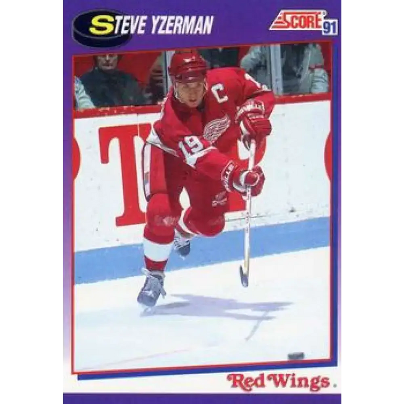 1991-92 Score American #190 Steve Yzerman NM-MT Detroit Red Wings Hockey Card - Hockey Card Single