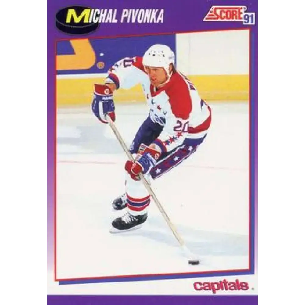 1991-92 Score American #193 Michal Pivonka NM-MT Washington Capitals Hockey Card - Hockey Card Single