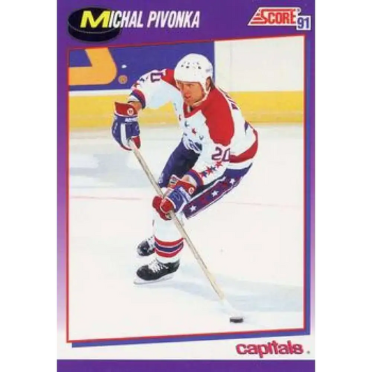 1991-92 Score American #193 Michal Pivonka NM-MT Washington Capitals Hockey Card