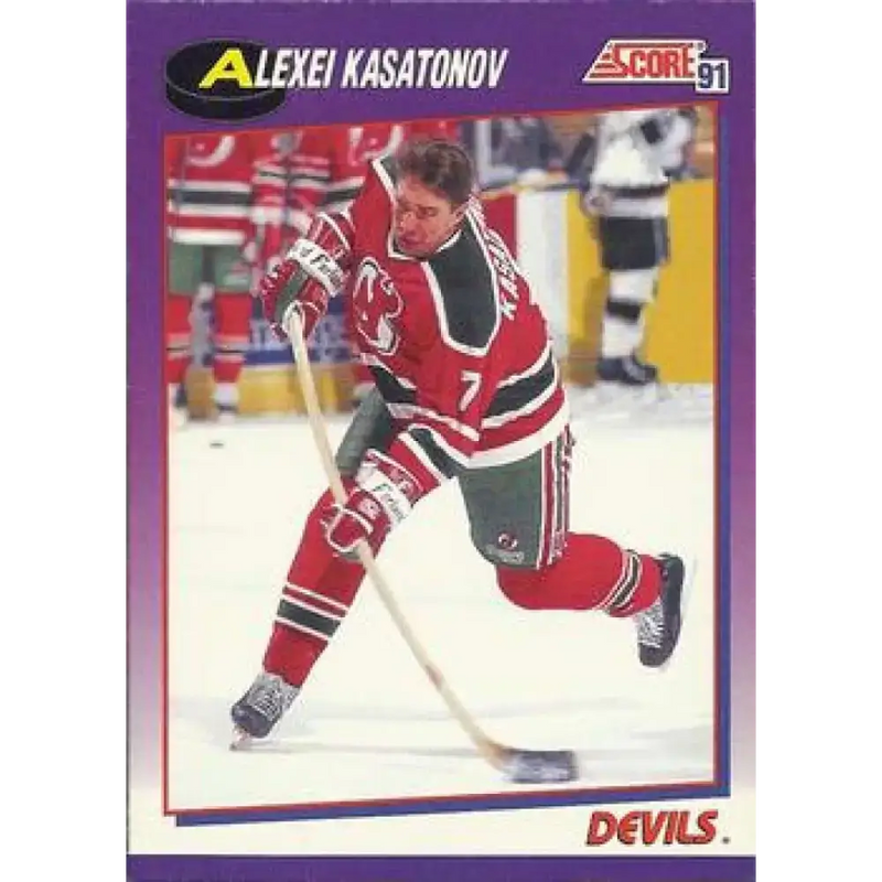1991-92 Score American #194 Alexei Kasatonov NM-MT New Jersey Devils Hockey Card - Hockey Card Single