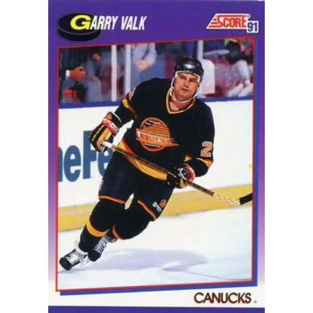 1991-92 Score American #195 Garry Valk NM-MT Vancouver Canucks Hockey Card - Hockey Card Single