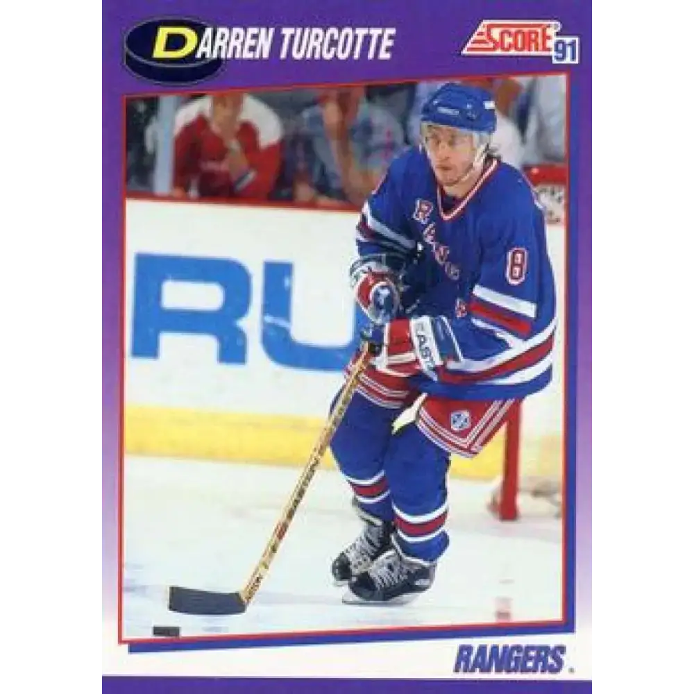 1991-92 Score American #196 Darren Turcotte NM-MT New York Rangers Hockey Card - Hockey Card Single