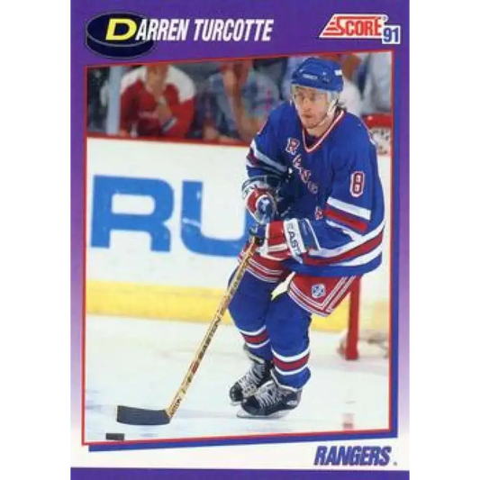 1991-92 Score American #196 Darren Turcotte NM-MT New York Rangers Hockey Card