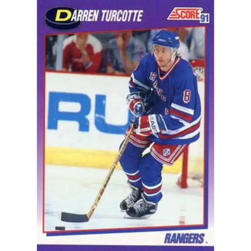 1991-92 Score American #196 Darren Turcotte NM-MT New York Rangers Hockey Card - Hockey Card Single
