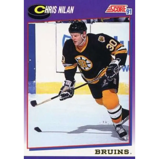 1991-92 Score American #197 Chris Nilan NM-MT Boston Bruins Hockey Card