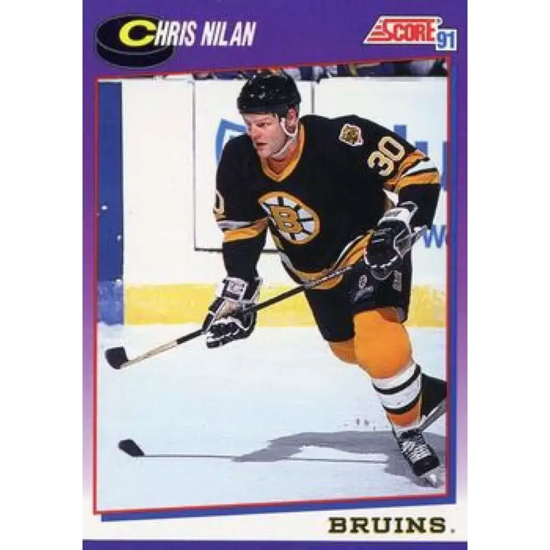 1991-92 Score American #197 Chris Nilan NM-MT Boston Bruins Hockey Card - Hockey Card Single