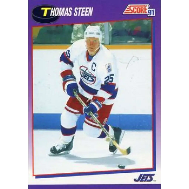 1991-92 Score American #198 Thomas Steen NM-MT Winnipeg Jets Hockey Card - Hockey Card Single