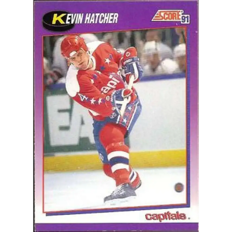 1991-92 Score American #20 Kevin Hatcher NM-MT Washington Capitals Hockey Card - Hockey Card Single