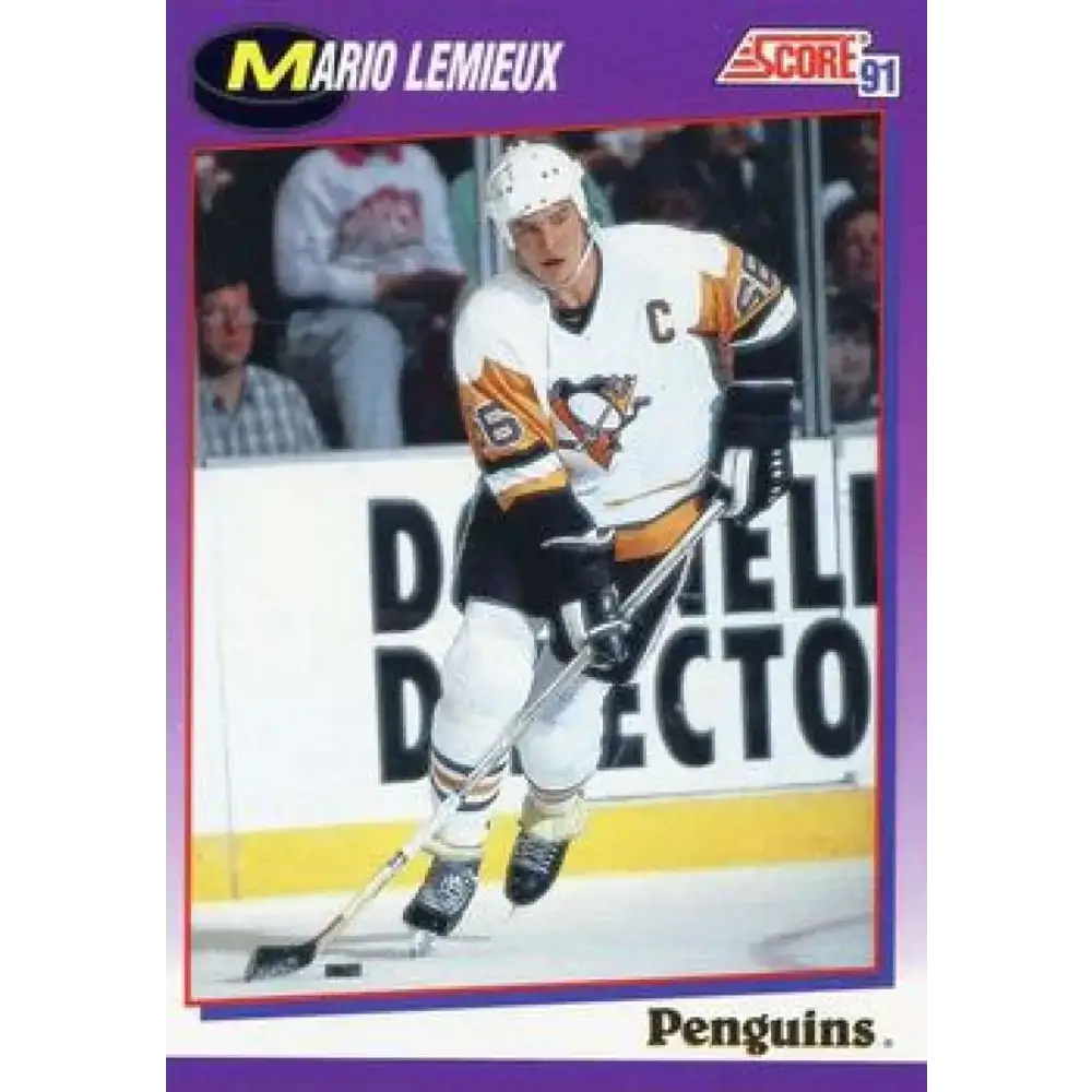 1991-92 Score American #200 Mario Lemieux NM-MT Pittsburgh Penguins Hockey Card - Hockey Card Single