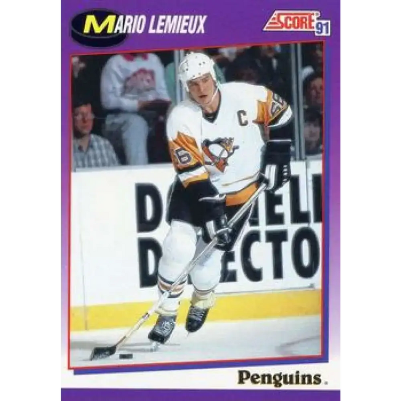 1991-92 Score American #200 Mario Lemieux NM-MT Pittsburgh Penguins Hockey Card - Hockey Card Single