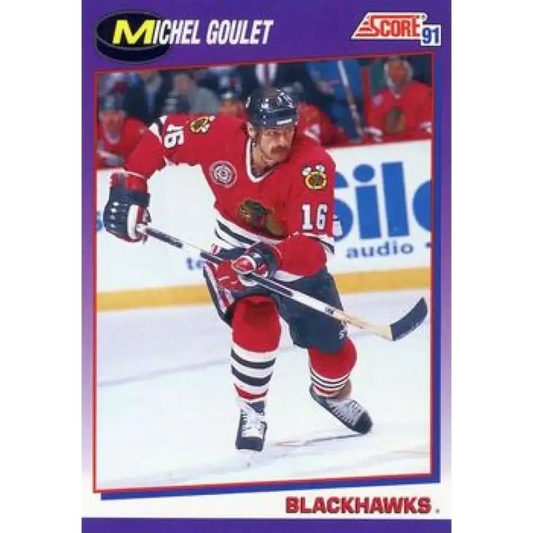 1991-92 Score American #201 Michel Goulet NM-MT Chicago Blackhawks Hockey Card