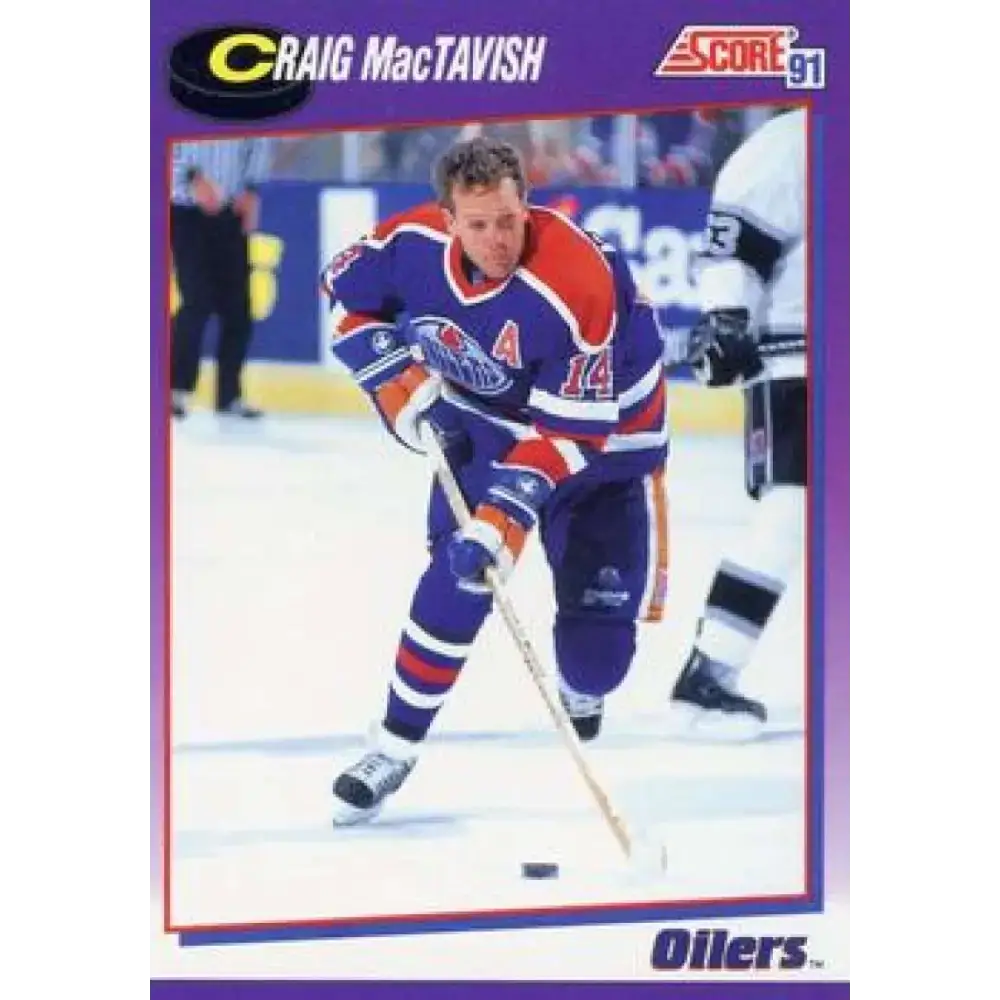 1991-92 Score American #202 Craig MacTavish NM-MT Edmonton Oilers Hockey Card - Hockey Card Single