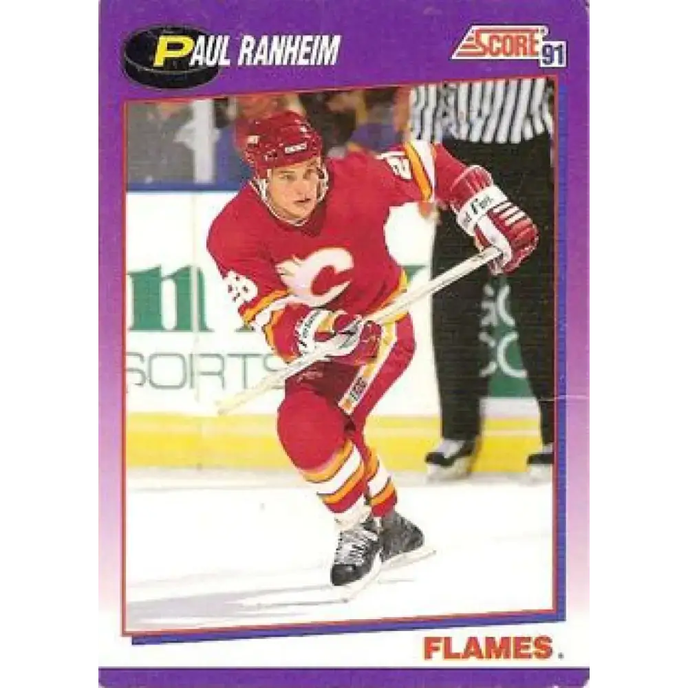 1991-92 Score American #21 Paul Ranheim NM-MT Calgary Flames Hockey Card - Hockey Card Single