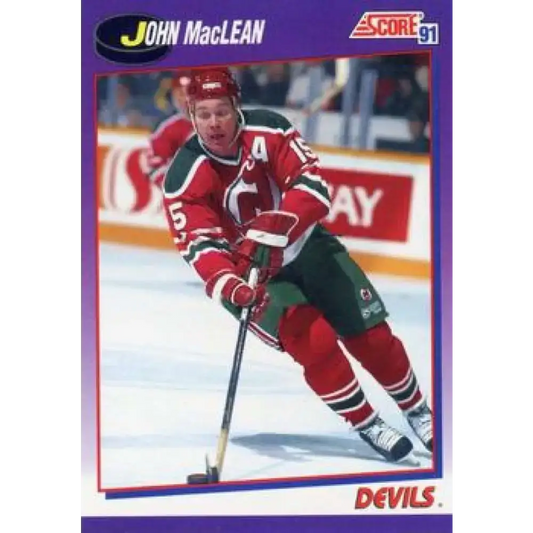 1991-92 Score American #210 John MacLean NM-MT New Jersey Devils Hockey Card