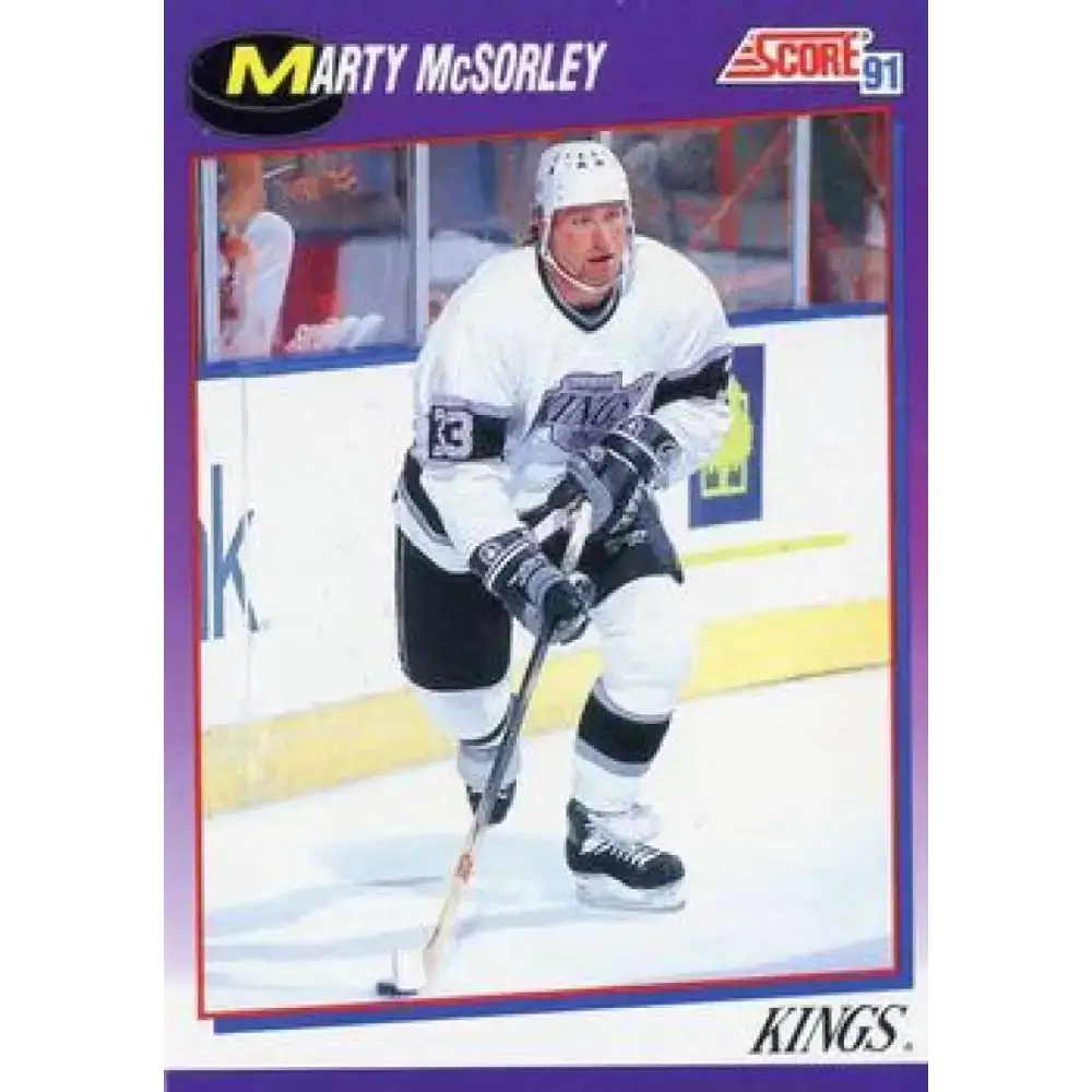 1991-92 Score American #217 Marty McSorley NM-MT Los Angeles Kings Hockey Card - Hockey Card Single
