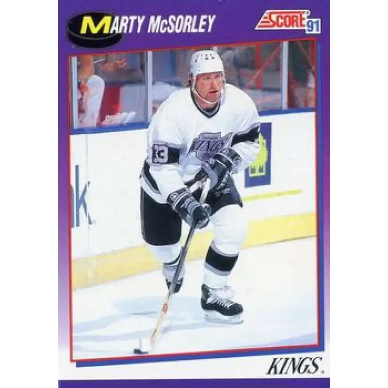 1991-92 Score American #217 Marty McSorley NM-MT Los Angeles Kings Hockey Card - Hockey Card Single