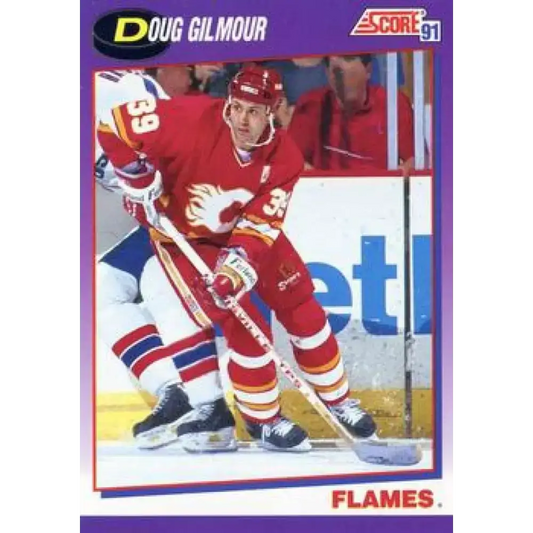 1991-92 Score American #218 Doug Gilmour NM-MT Calgary Flames Hockey Card - Hockey Card Single