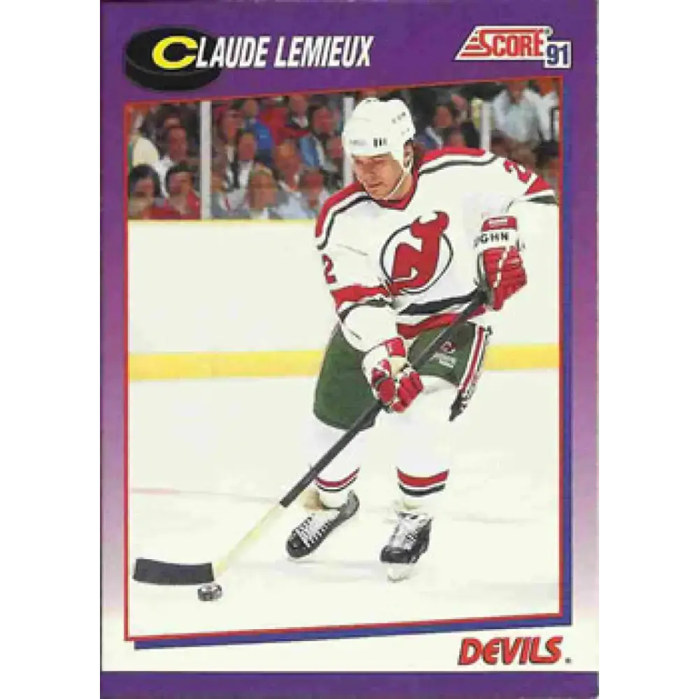 1991-92 Score American #22 Claude Lemieux NM-MT New Jersey Devils Hockey Card - Hockey Card Single