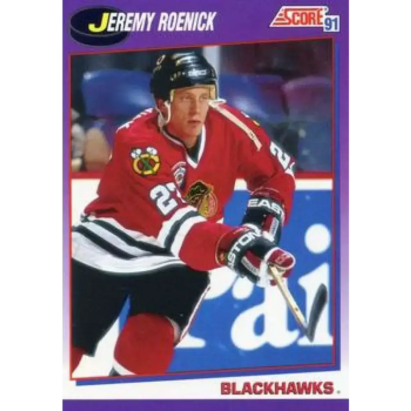 1991-92 Score American #220 Jeremy Roenick NM-MT Chicago Blackhawks Hockey Card