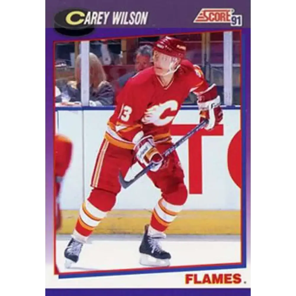 1991-92 Score American #227 Carey Wilson NM-MT Calgary Flames Hockey Card - Hockey Card Single