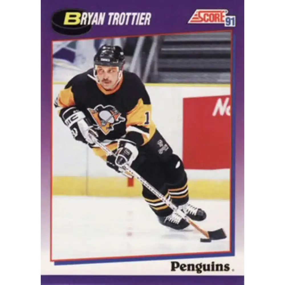 1991-92 Score American #229 Bryan Trottier NM-MT Pittsburgh Penguins Hockey Card - Hockey Card Single