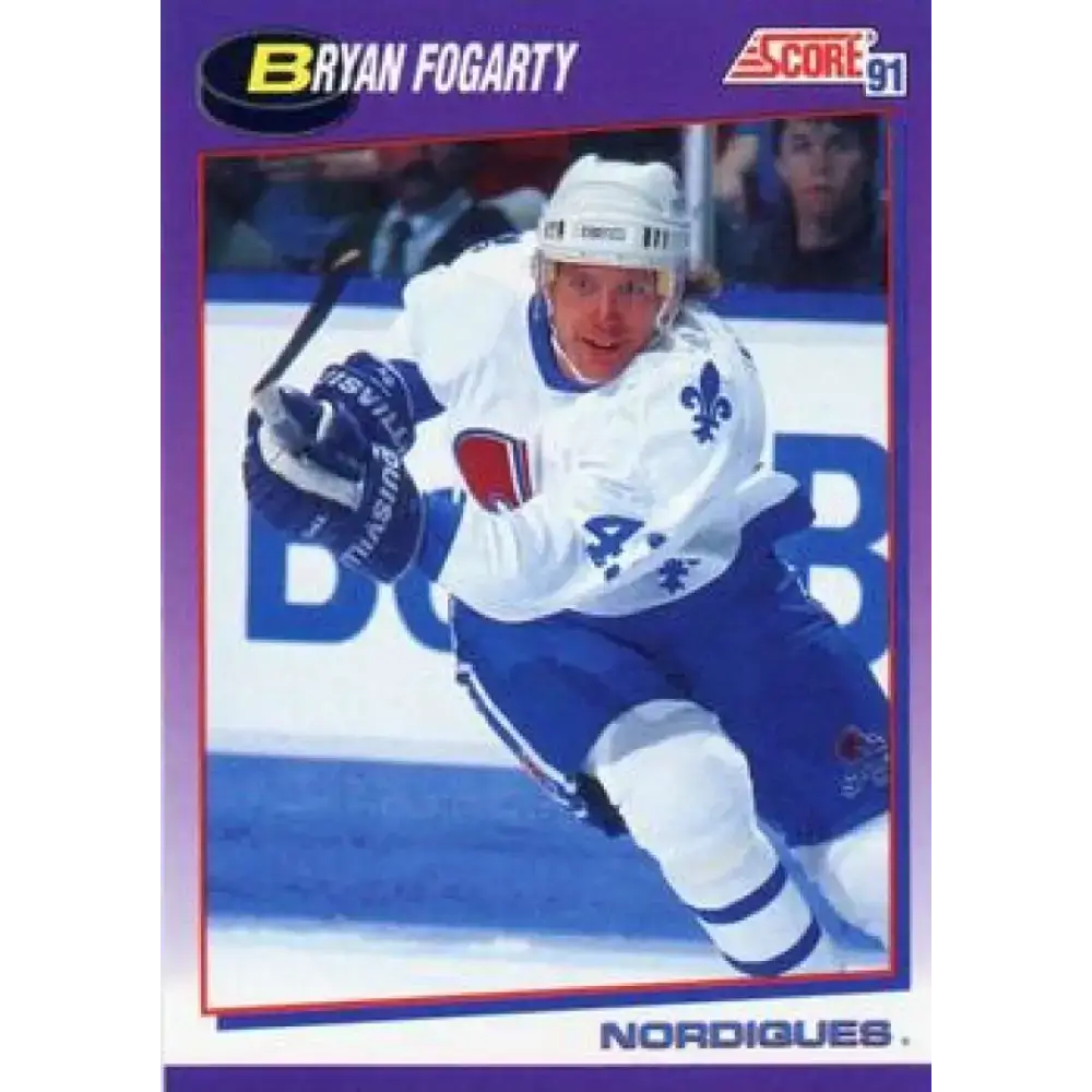 1991-92 Score American #237 Bryan Fogarty NM-MT Quebec Nordiques Hockey Card - Hockey Card Single