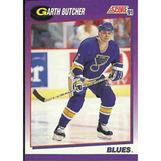 1991-92 Score American #24 Garth Butcher NM-MT St. Louis Blues Hockey Card
