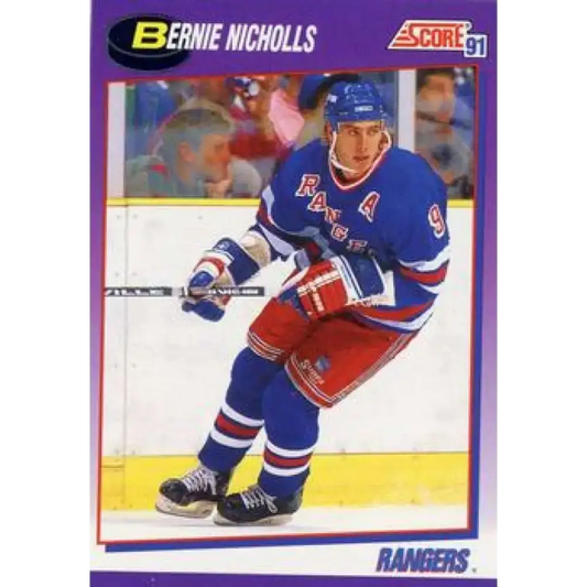 1991-92 Score American #240 Bernie Nicholls NM-MT New York Rangers Hockey Card