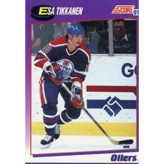 1991-92 Score American #241 Esa Tikkanen NM-MT Edmonton Oilers Hockey Card - Hockey Card Single