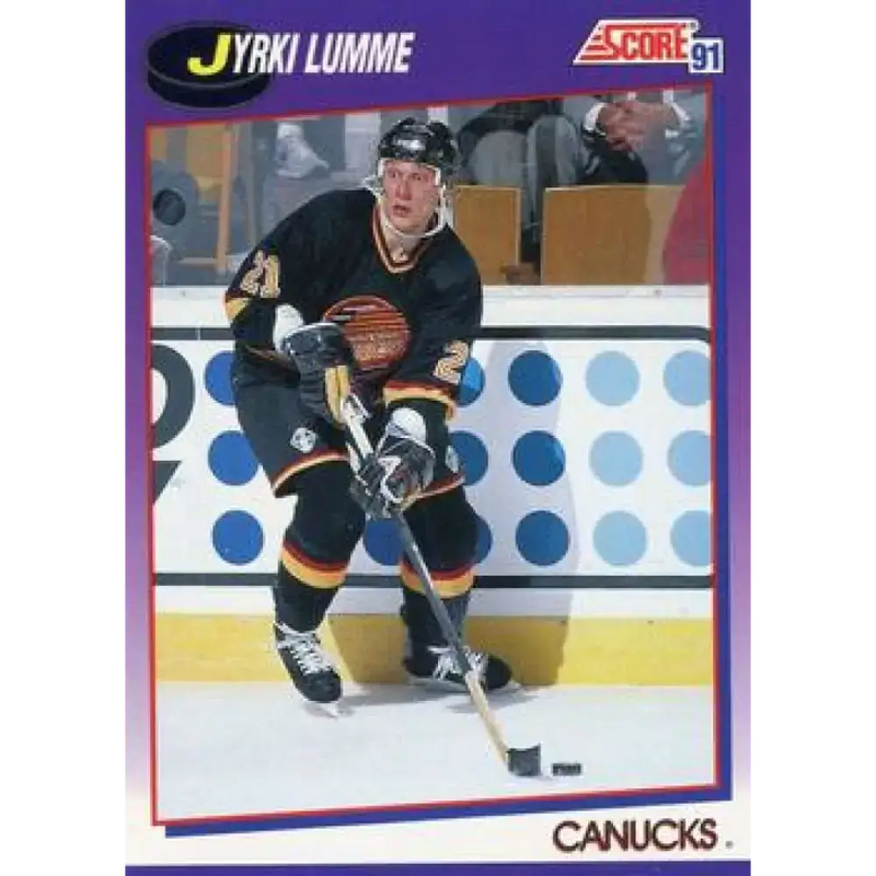 1991-92 Score American #242 Jyrki Lumme NM-MT Vancouver Canucks Hockey Card - Hockey Card Single