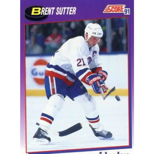 1991-92 Score American #243 Brent Sutter NM-MT New York Islanders Hockey Card