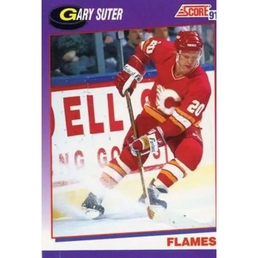 1991-92 Score American #244 Gary Suter NM-MT Calgary Flames Hockey Card - Hockey Card Single