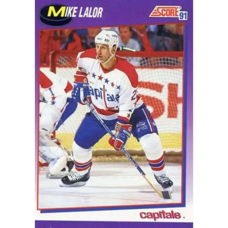 1991-92 Score American #249 Mike Lalor NM-MT Washington Capitals Hockey Card - Hockey Card Single
